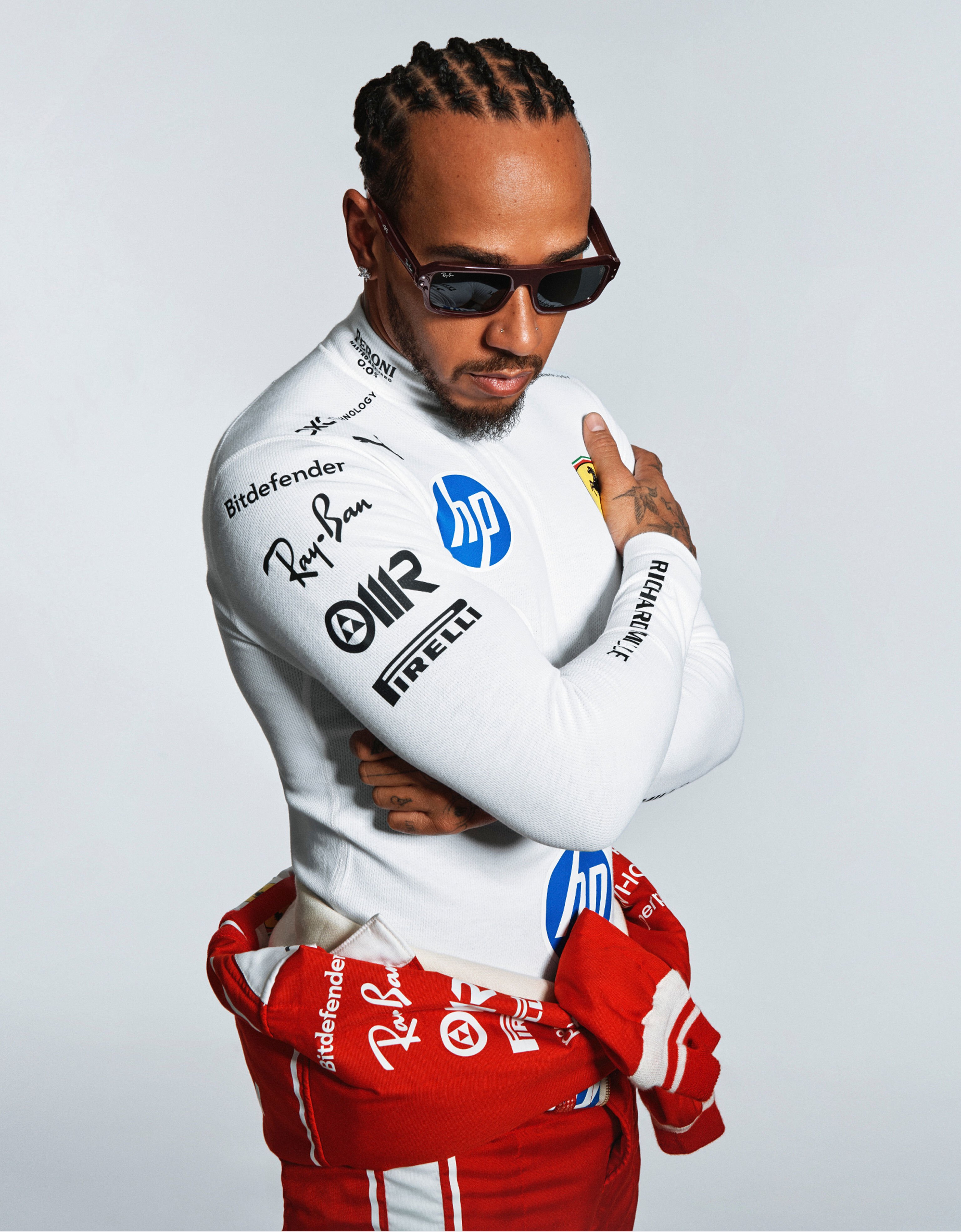 Ferrari Ray-Ban pour Scuderia Ferrari Hamilton GP Silverstone Édition spéciale Rosso Scuro LA0JEf