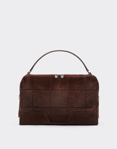 Ferrari Ferrari GT Soft Umhängetasche aus Shearling Espresso 49132f