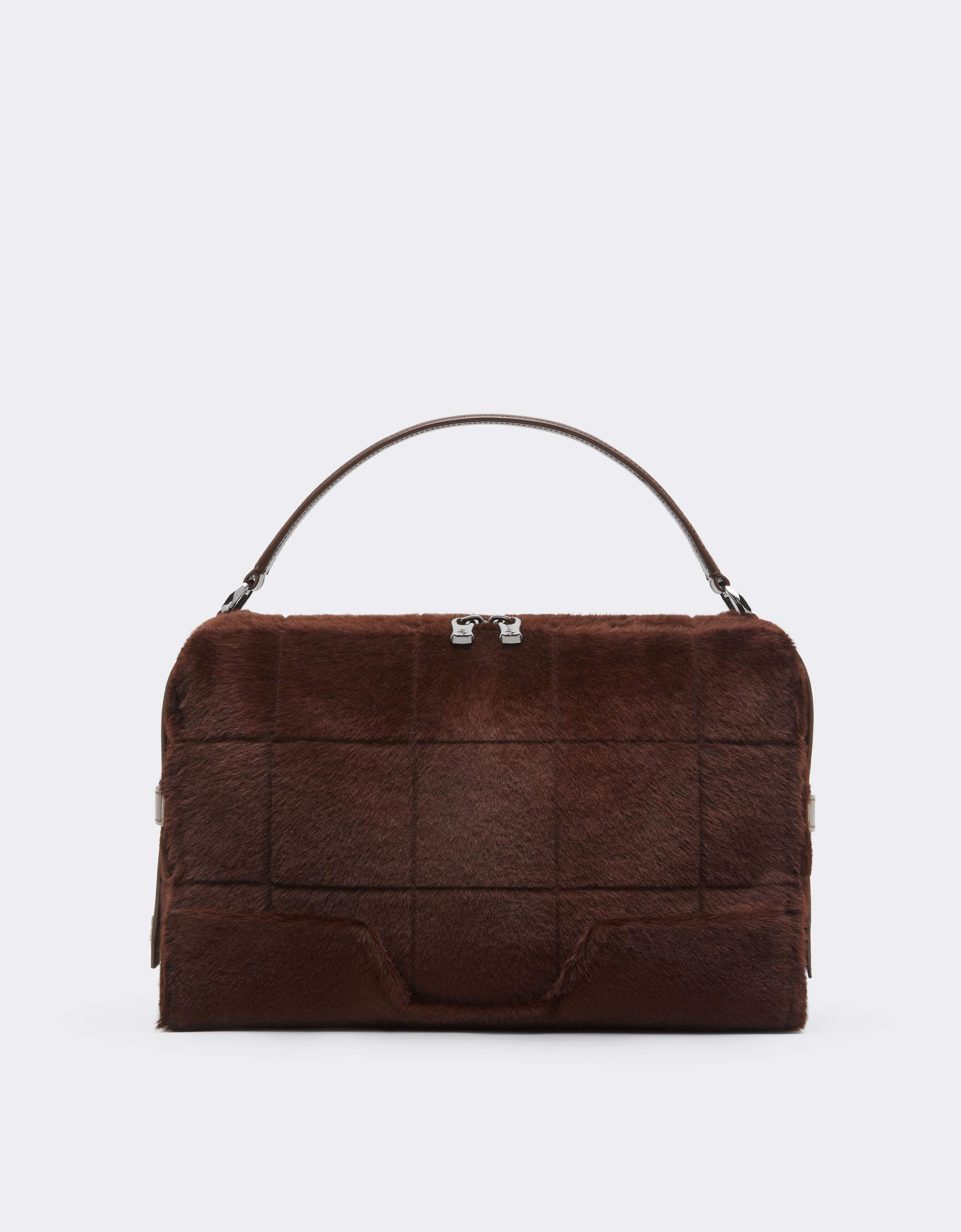 Ferrari Ferrari GT Soft Umhängetasche aus Shearling Espresso 49132f