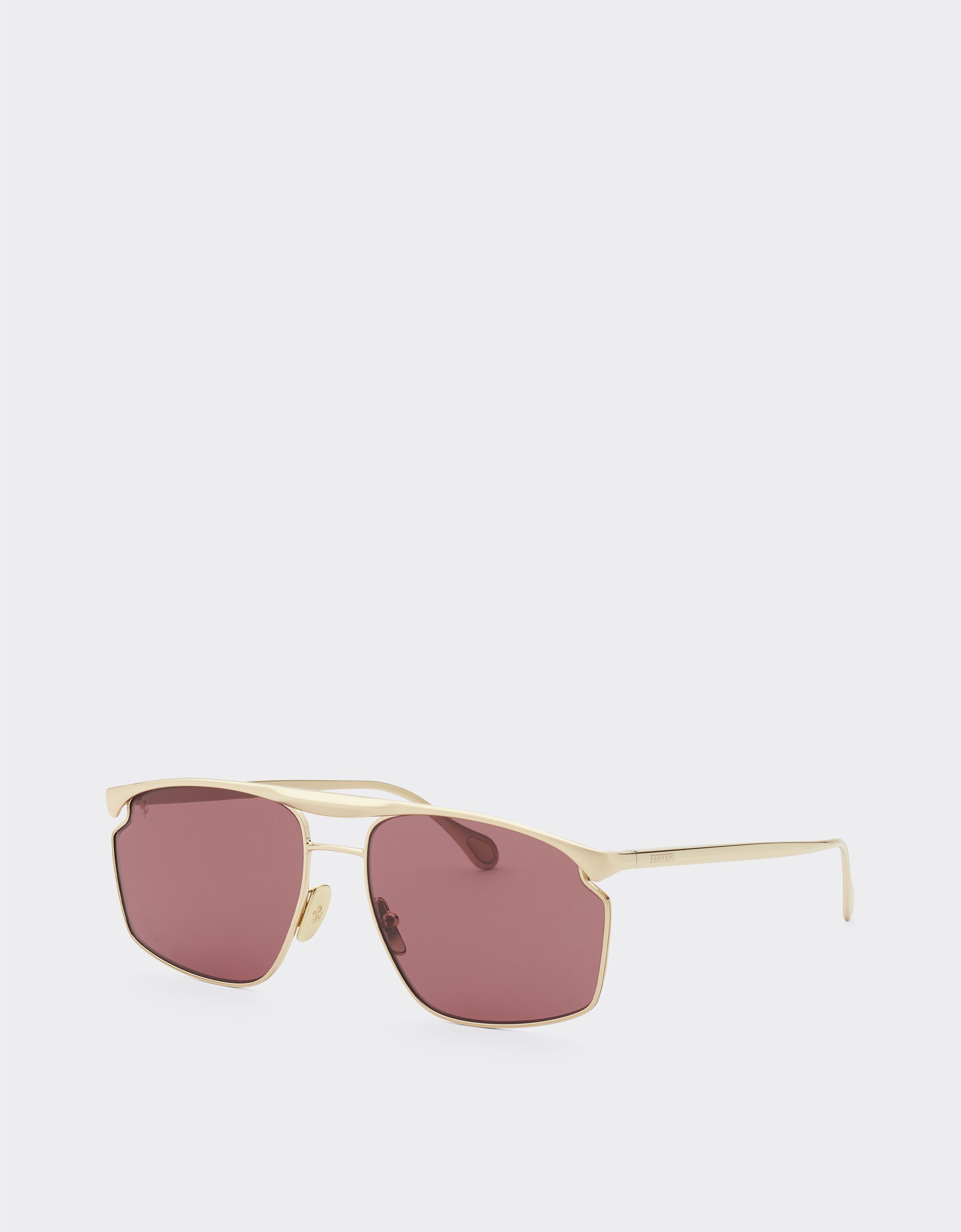 Ferrari Ferrari sunglasses in gold-tone metal with exclusive Contrast Pro™ lenses Gold F1537f