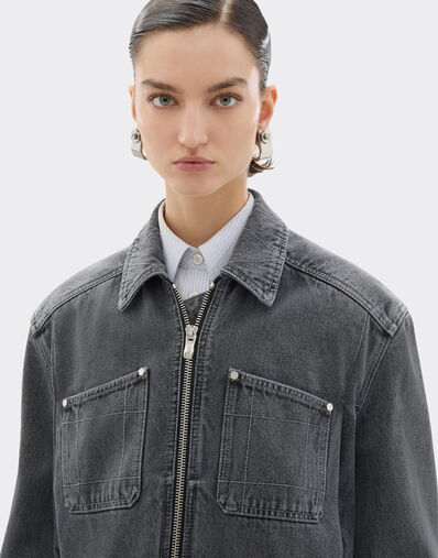 Ferrari Veste en denim foncé marbré Granite Gray 49945f