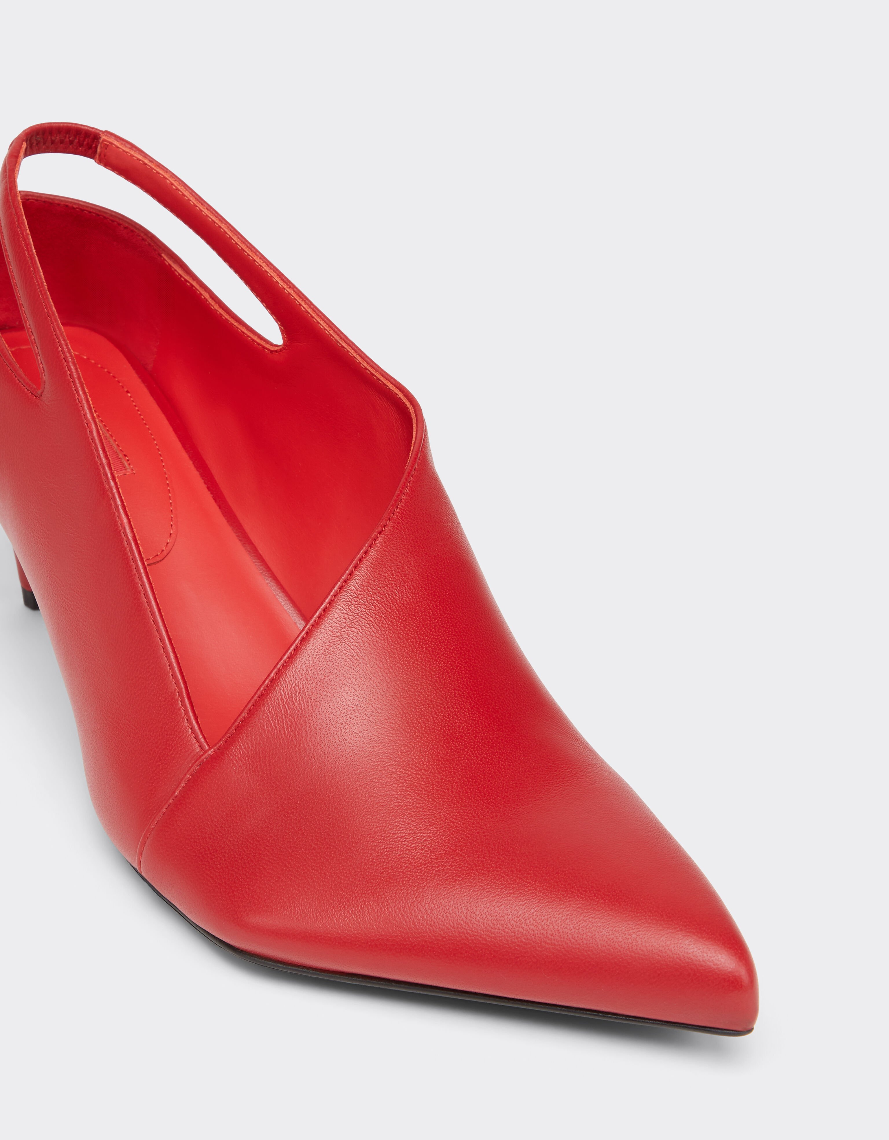 Leather Slingback with Side Cut-out Ferrari Leather Slingback with Side Cut-out Rosso Cardinale CSWSL0006XL00004f