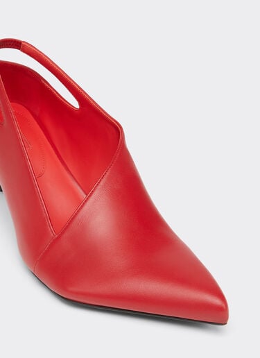Leather Slingback with Side Cut-out Ferrari Leather Slingback with Side Cut-out Rosso Cardinale CSWSL0006XL00004f
