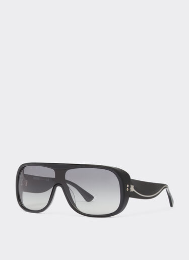 Ferrari Gafas de sol Ferrari de acetato negro con lentes grises degradadas Negro F1269f