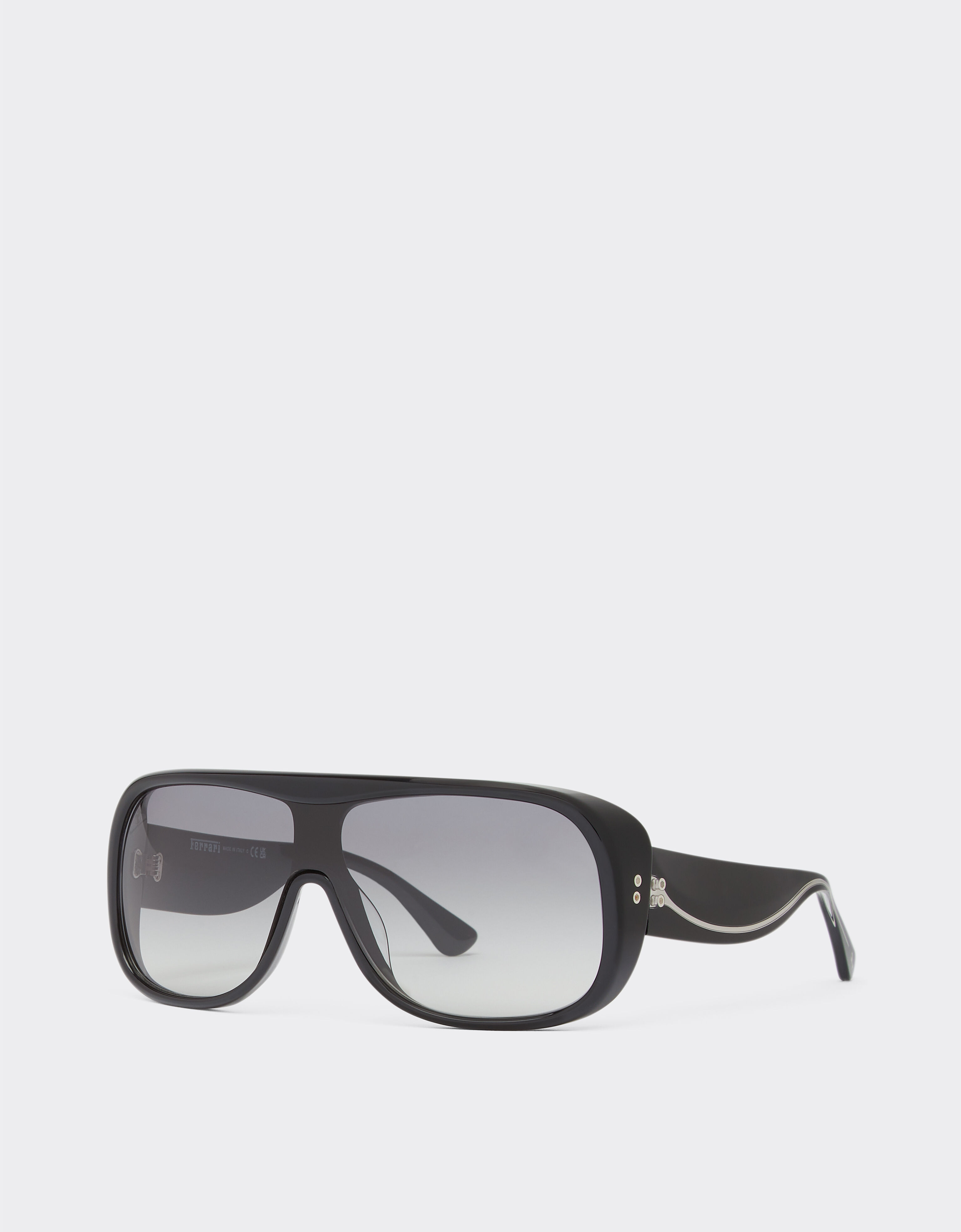 Ferrari Gafas de sol Ferrari de acetato negro con lentes grises degradadas Negro F1269f