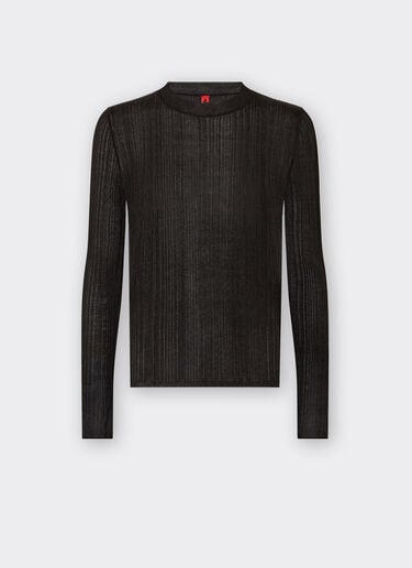 Ferrari Long-sleeved top in viscose and lurex Black 21664f