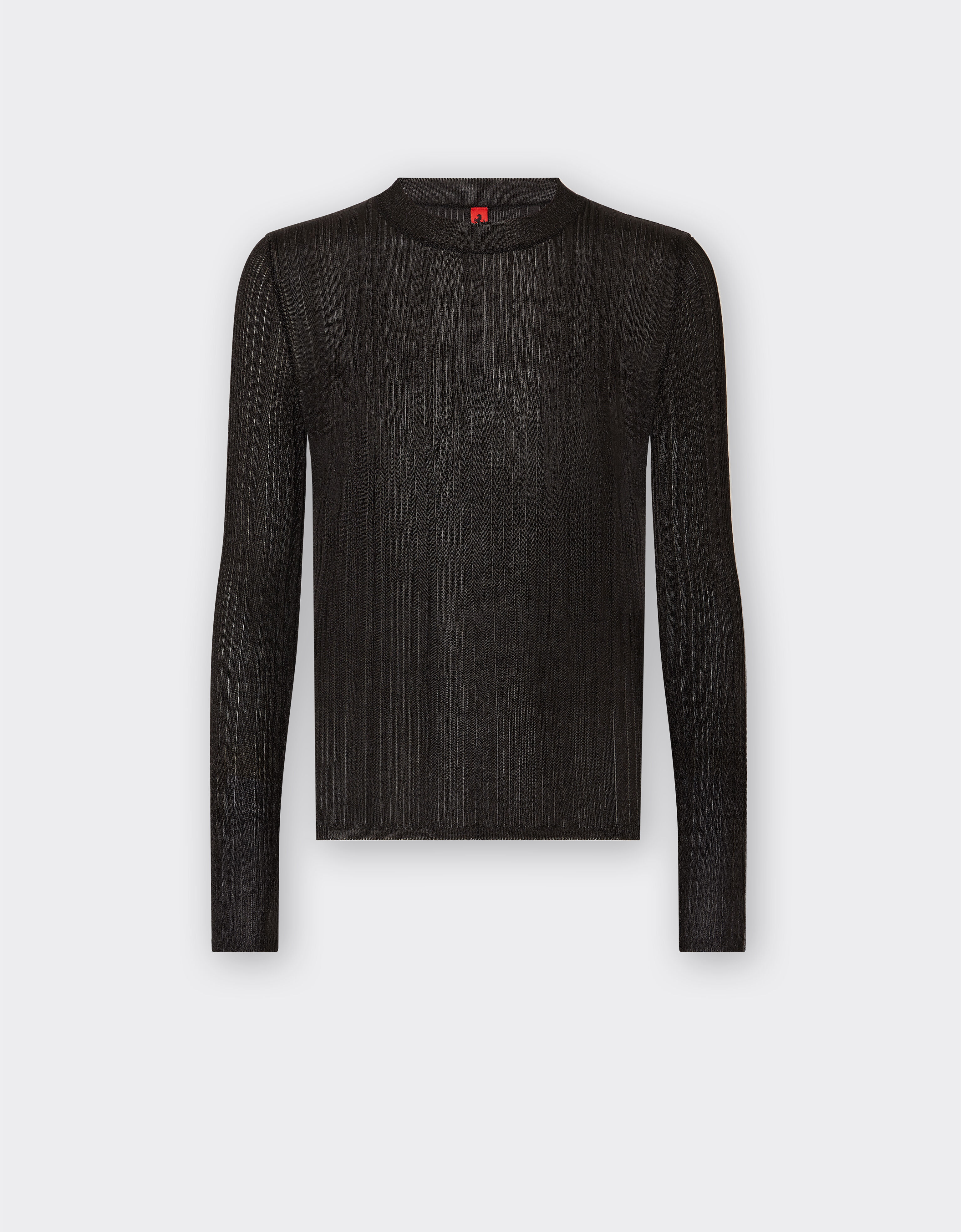 Ferrari Long-sleeved top in viscose and lurex Black 21664f