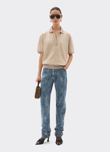 Ferrari Pantalon en denim aiguilleté et lavé Denim 22507f