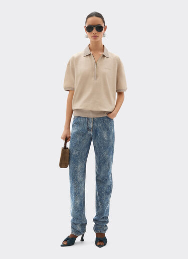 Pantalon en denim aiguilleté et lavé Ferrari Pantalon en denim aiguilleté et lavé Denim 22507f