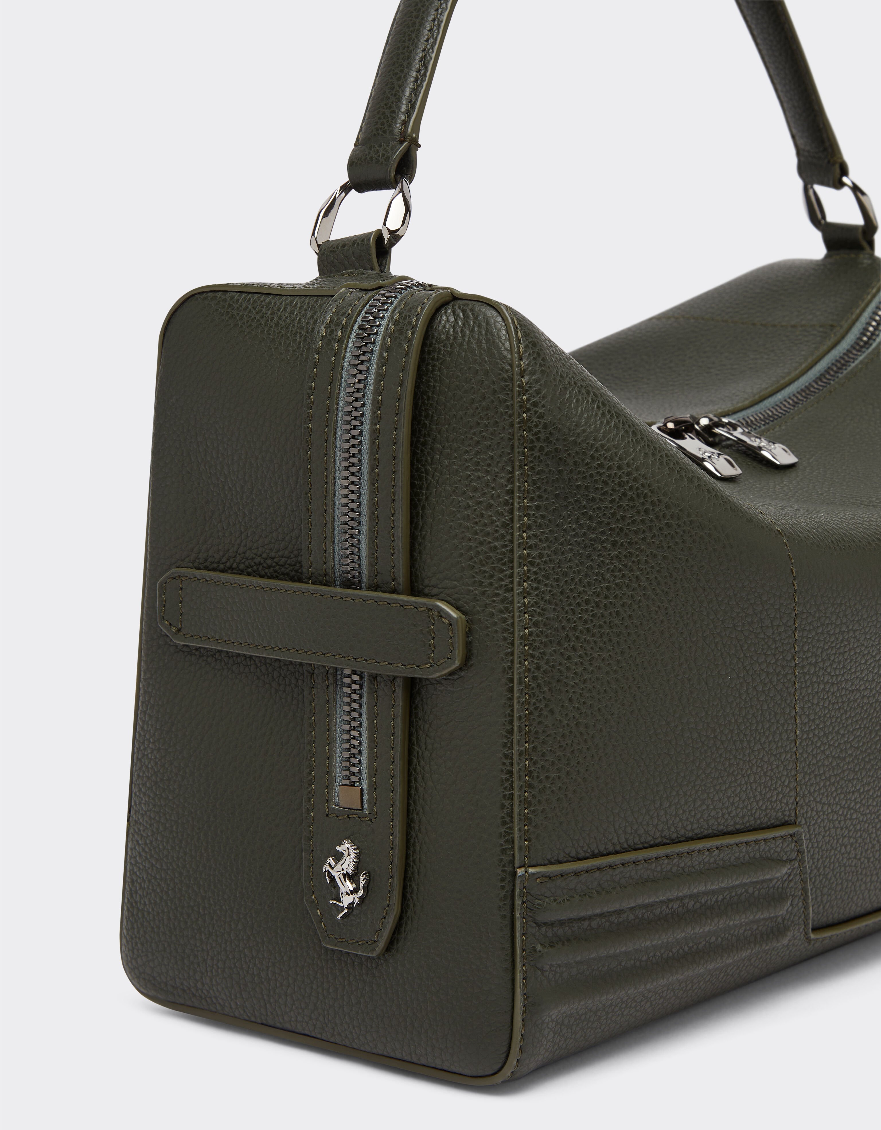 Ferrari Ferrari GT soft borsa a spalla mini in pelle martellata Verde Militare 21397f