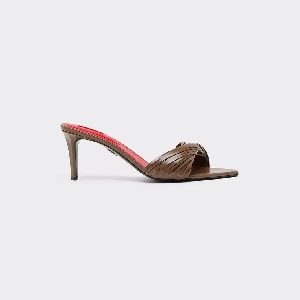 Leather Mules with Carved Fringes Ferrari Leather Mules with Carved Fringes Caffè CSWML0004XL00007f