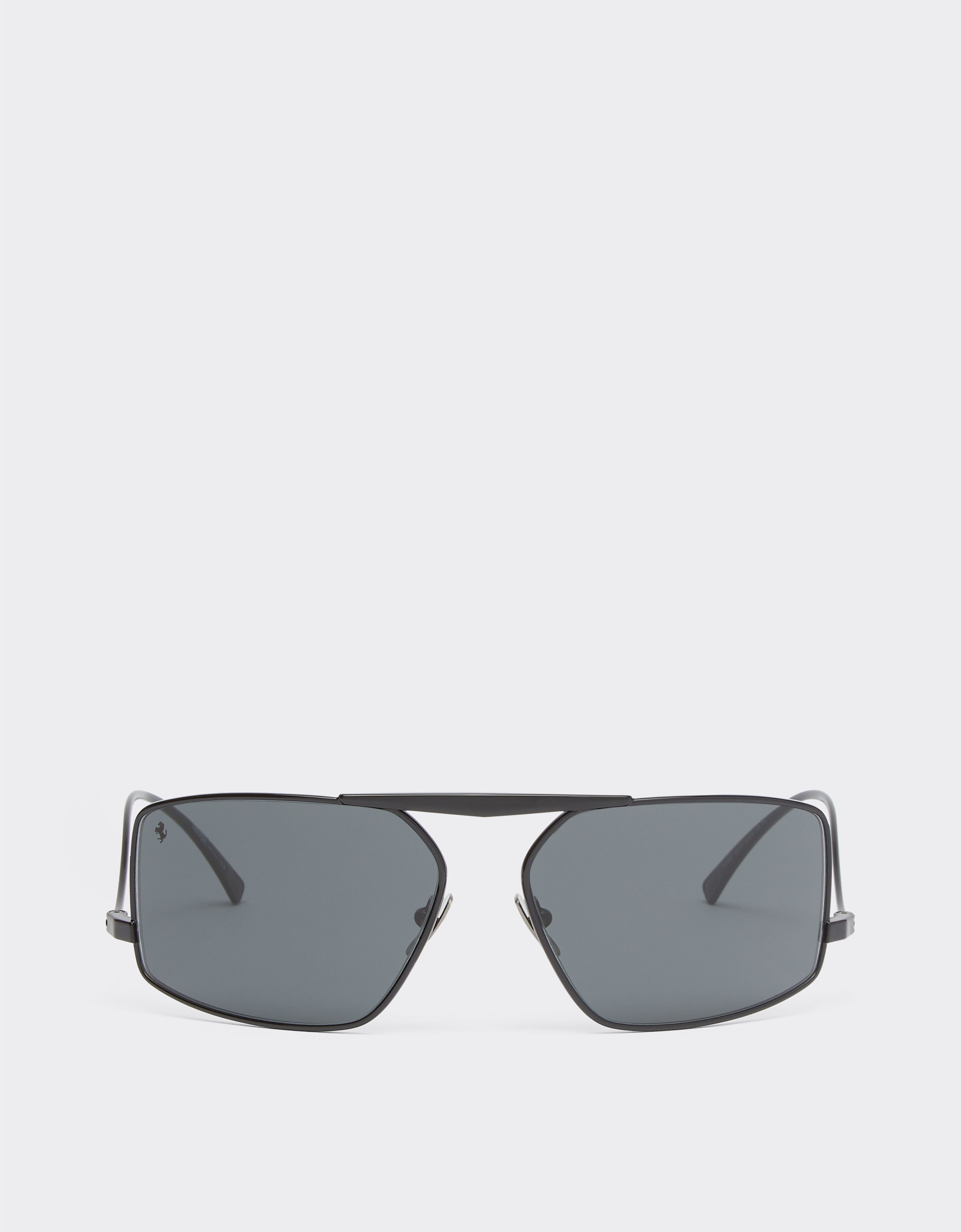 Ferrari Gafas de sol Ferrari de metal negro con lentes grises Negro F1201f