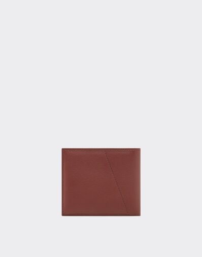 Ferrari Leather wallet with diagonal stitching Espresso 49219f