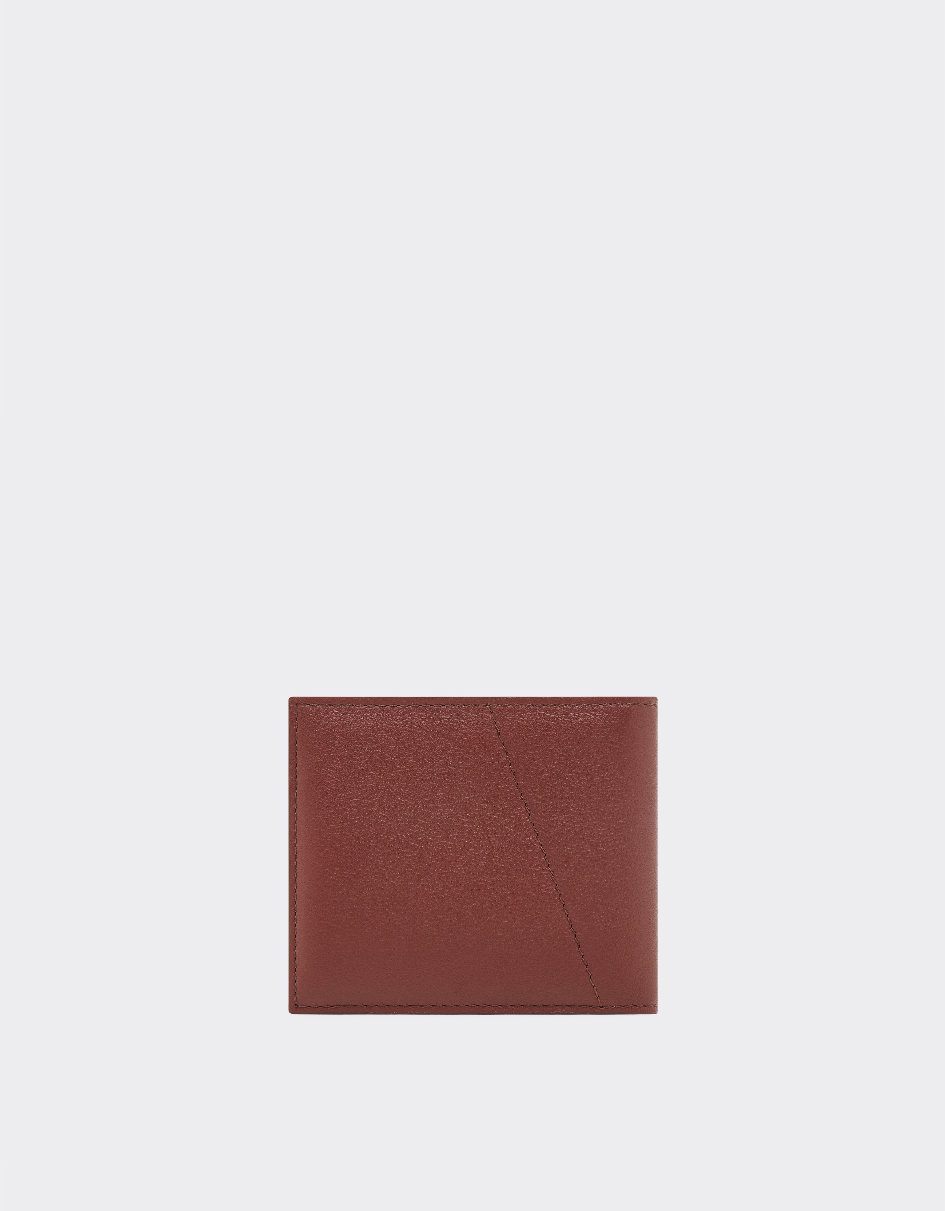 Ferrari Leather wallet with diagonal stitching Espresso 49219f