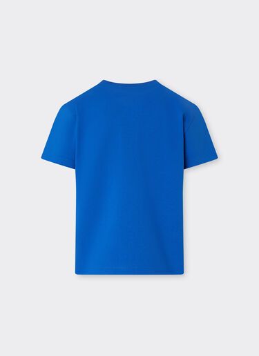 Ferrari Camiseta de algodón con logotipo Ferrari cepillado Azul Klein 22464fK