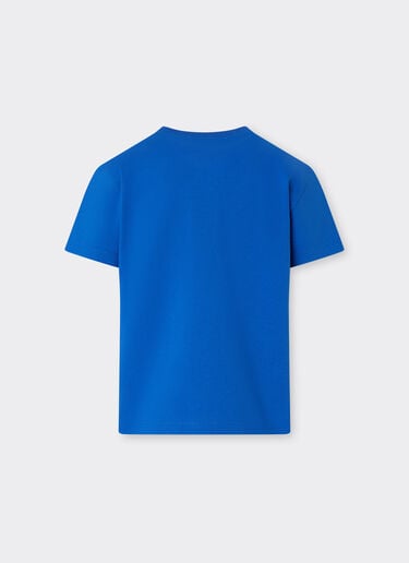 Camiseta de algodón con logotipo Ferrari cepillado Ferrari Camiseta de algodón con logotipo Ferrari cepillado Azul Klein 22464fK