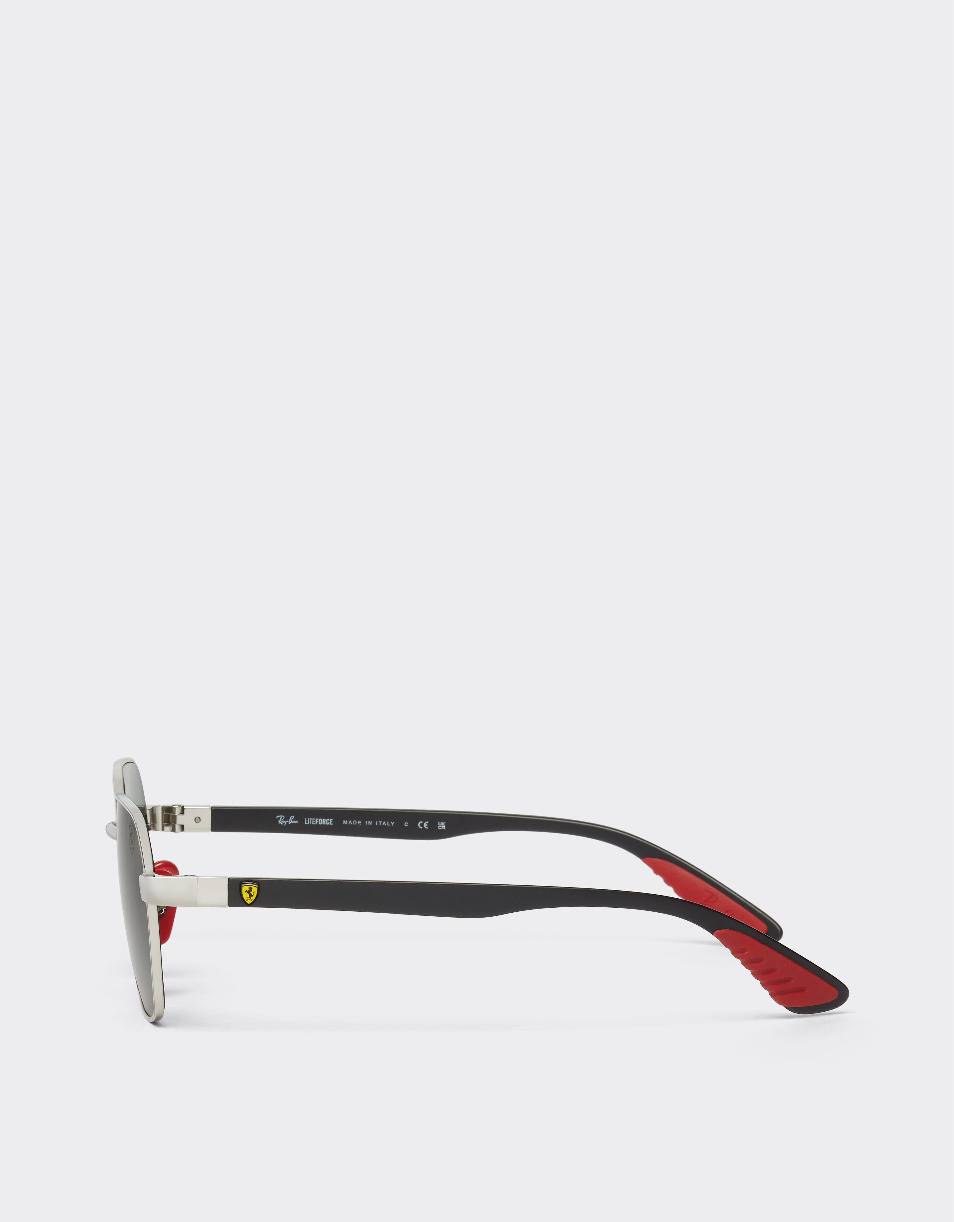 Ferrari Ray-Ban für Scuderia Ferrari Sonnenbrille 0RB3794M aus Metall mit dunkelgrünen Gläsern Silber F1300f