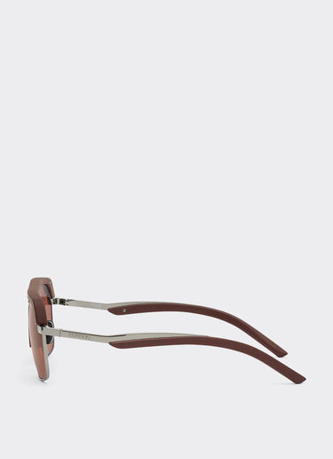 Ferrari Ferrari sunglasses in shiny gunmetalmetal with brown lenses Brown LA0ESf