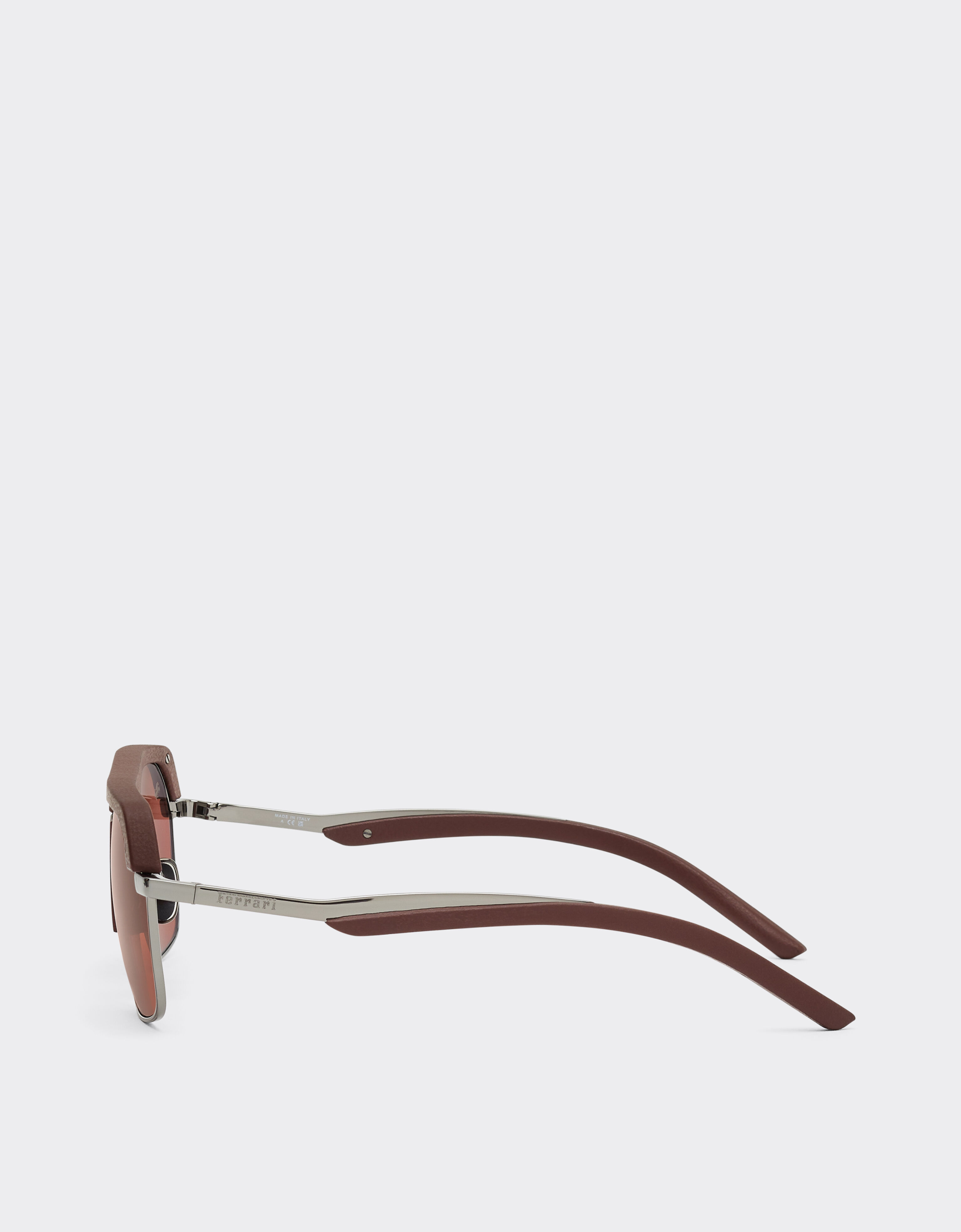 Ferrari Ferrari sunglasses in shiny gunmetalmetal with brown lenses Brown LA0ESf