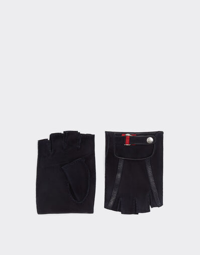Ferrari Guantes de piloto sin dedos de ante Ferrari x Charles Leclerc Navy 22294f