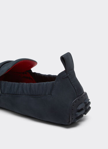 Ferrari Driver loafers in nubuck leather Navy 22034f