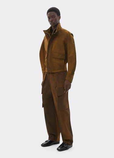 Bomber jacket in dyed cotton twill Ferrari Bomber jacket in dyed cotton twill Tabacco 22098f