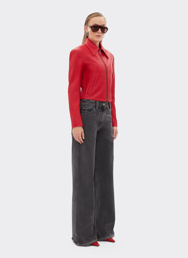 Nappa leather biker jacket Ferrari Nappa leather biker jacket Racing red 21644f