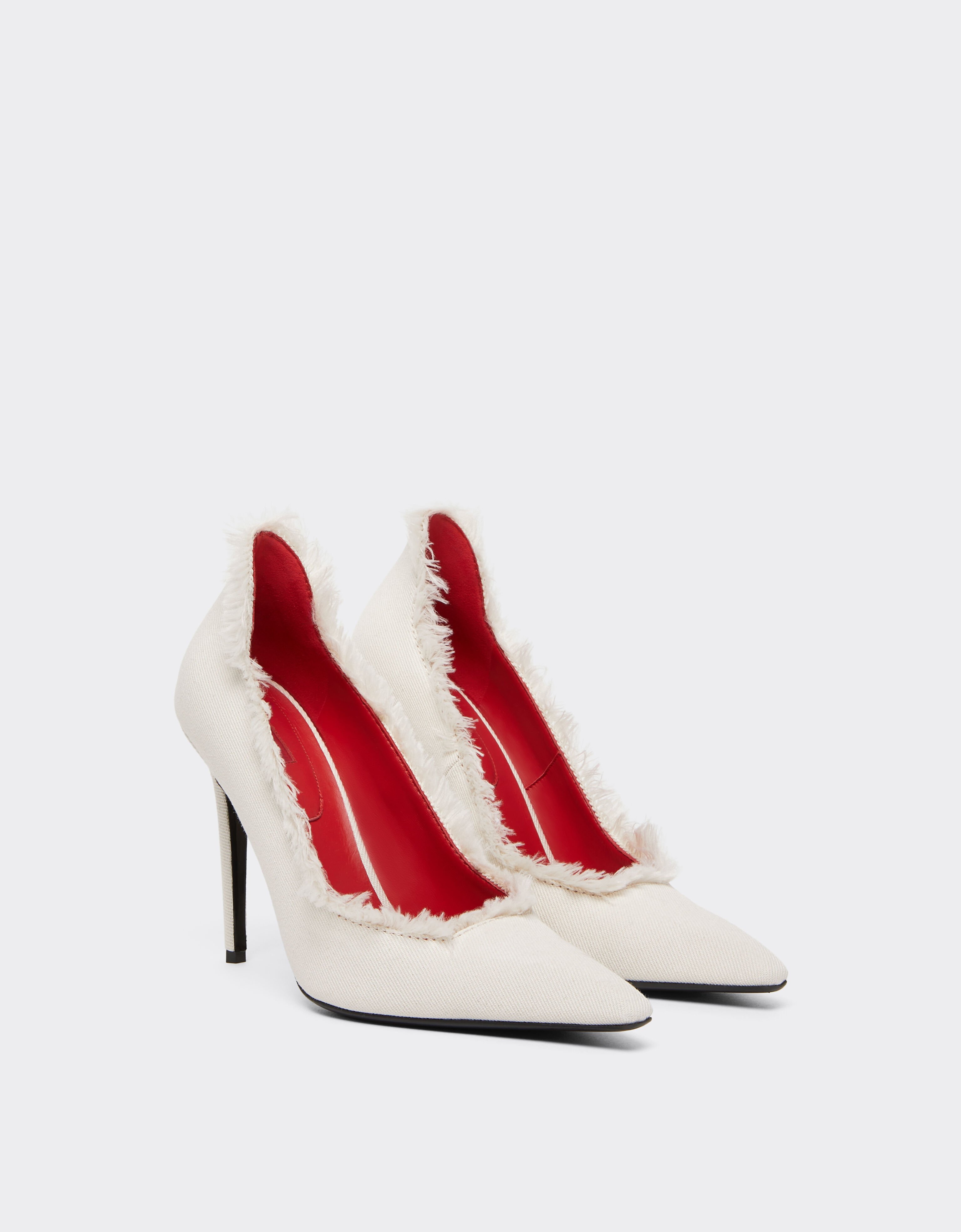 Ferrari Escarpins en toile Avorio 51027f