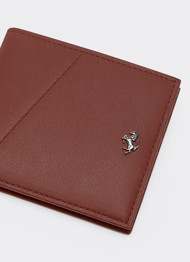 Ferrari Leather wallet with diagonal stitching Espresso 49219f