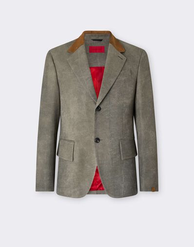 Ferrari Cady Blazer with Washed Effect Olive green CWMJK0008WVI0005f