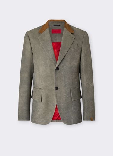 Cady Blazer with Washed Effect Ferrari Cady Blazer with Washed Effect Olive green CWMJK0008WVI0005f