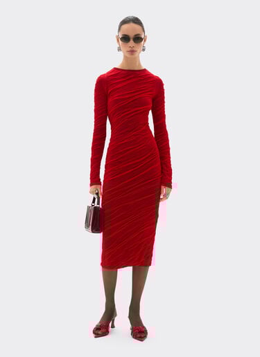 Wool and cotton knit dress Ferrari Wool and cotton knit dress Rosso Dino 21032f