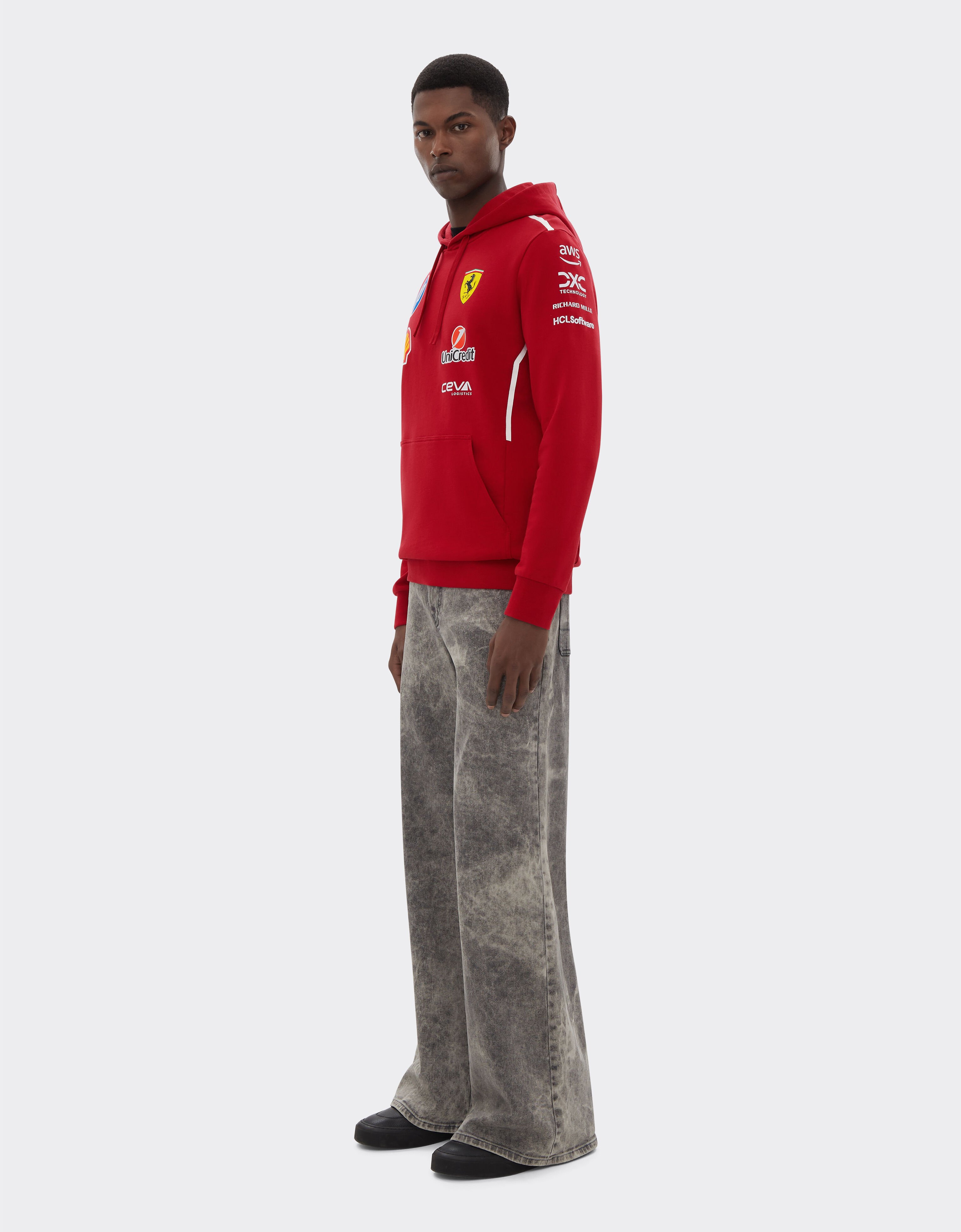 Ferrari Sweat à capuche 2025 des pilotes Puma pour la Scuderia Ferrari HP Rouge de Course LA01Wf