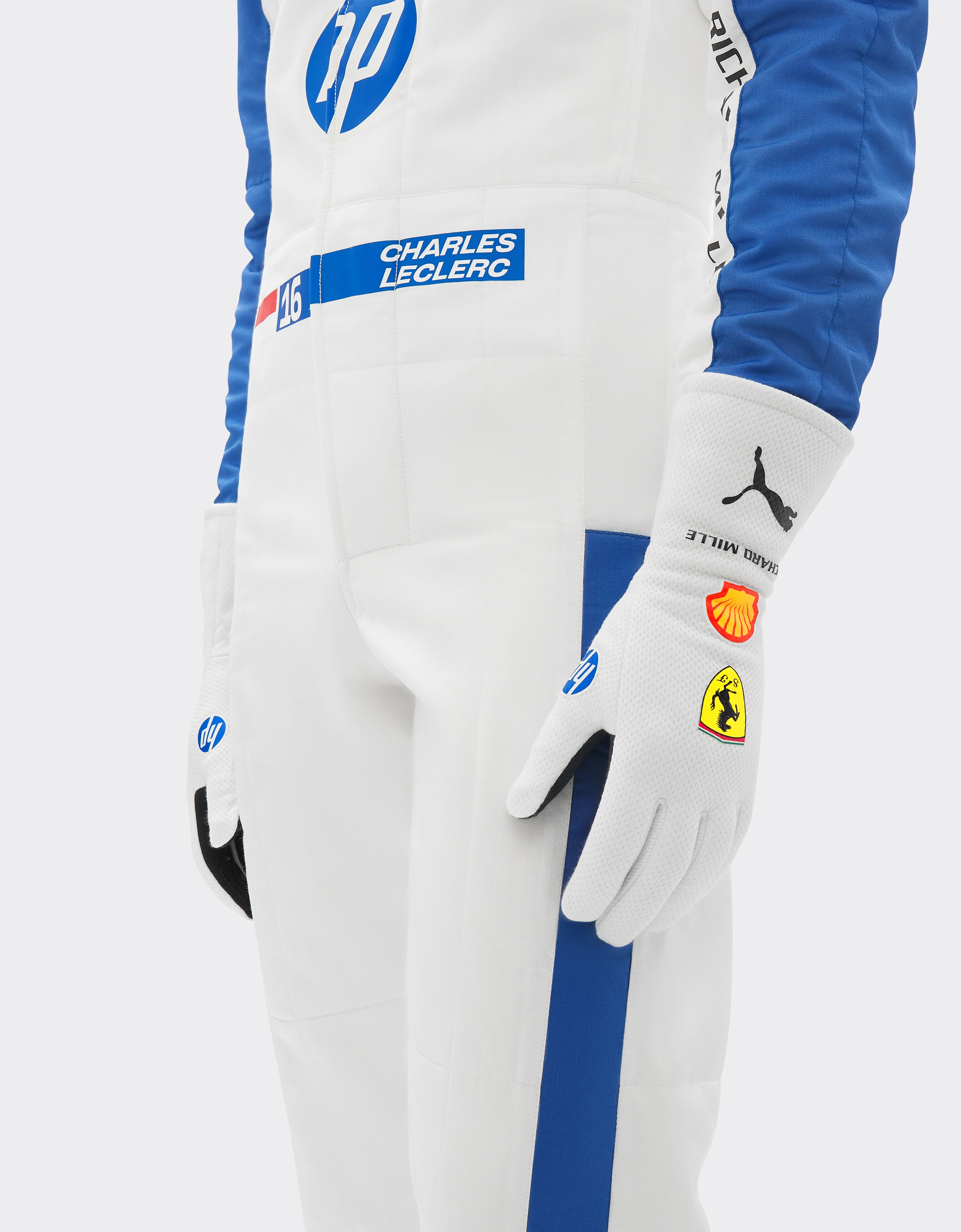 Ferrari Puma for Scuderia Ferrari Charles Leclerc racing gloves Optical White LA08Uf