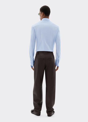 Ferrari Cotton shirt with micro-stripe Optical White 22617f