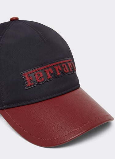 Baseball cap in Q-Cycle® nylon and leather Ferrari Baseball cap in Q-Cycle® nylon and leather Navy 51166f