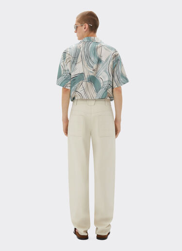 Ferrari Chinos in recycled cotton-blend twill Ecru 21892f
