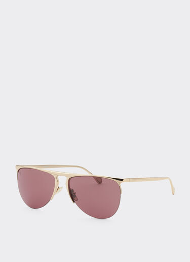 Ferrari Ferrari sunglasses in gold-tone metal with exclusive burgundy lens Gold F1533f