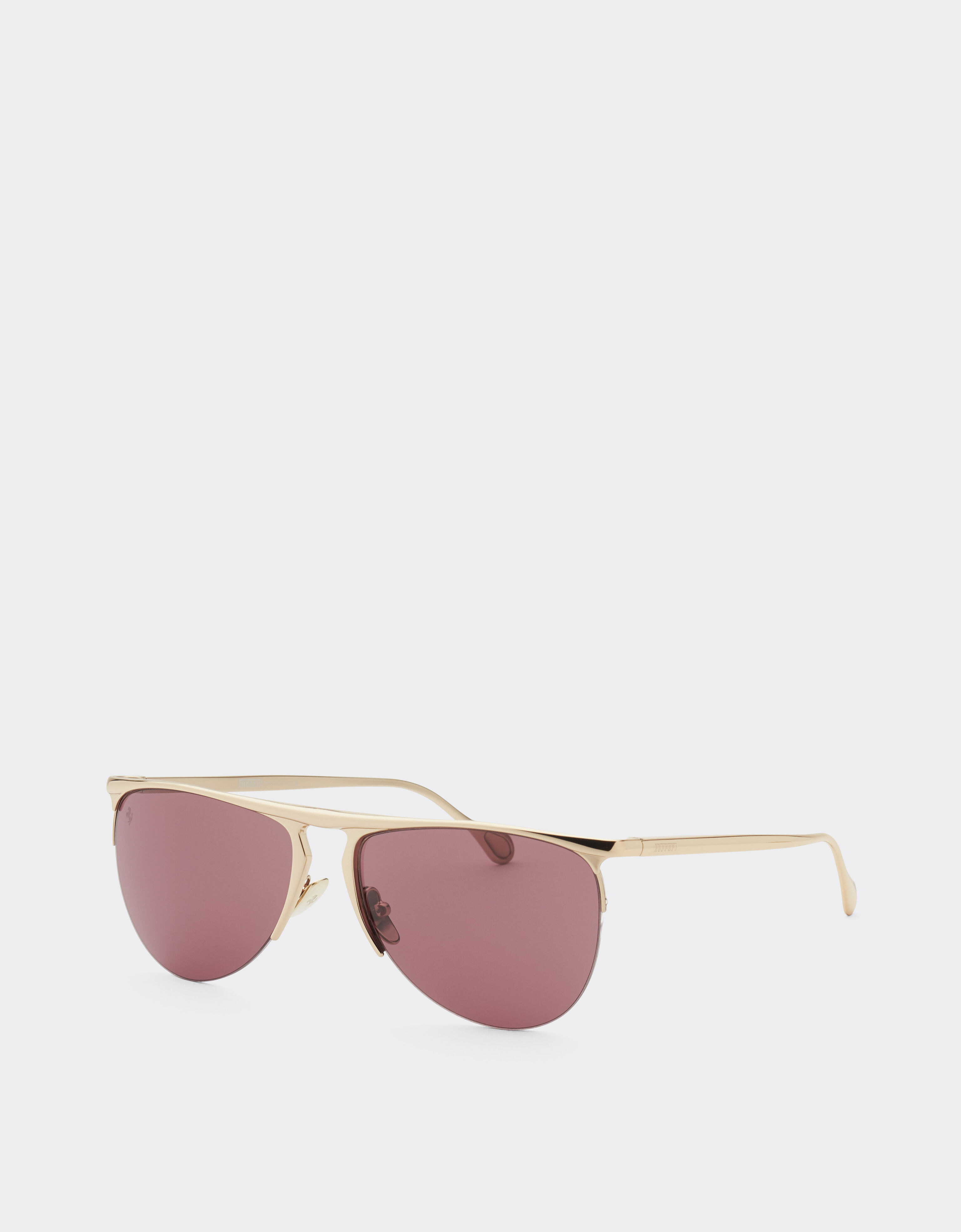 Ferrari Ferrari sunglasses in gold-tone metal with exclusive burgundy lens Gold F1533f