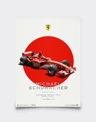 Ferrari Official Ferrari F2002 Michael Schumacher Suzuka GP poster Multicolore LE0P2793EXT0001f