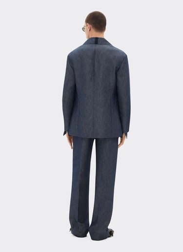 Blazer in denim effect tricotine Ferrari Blazer in denim effect tricotine Dark Denim 22443f