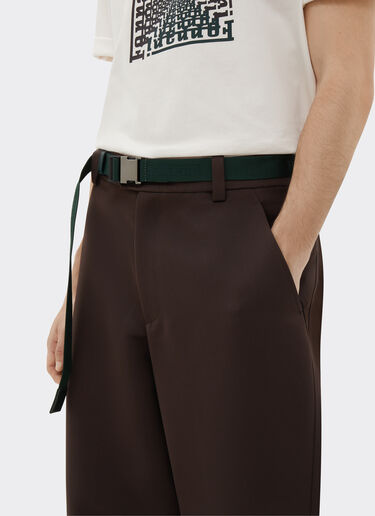 Ferrari Pantalone chino in duchesse twill Dark brown 20994f