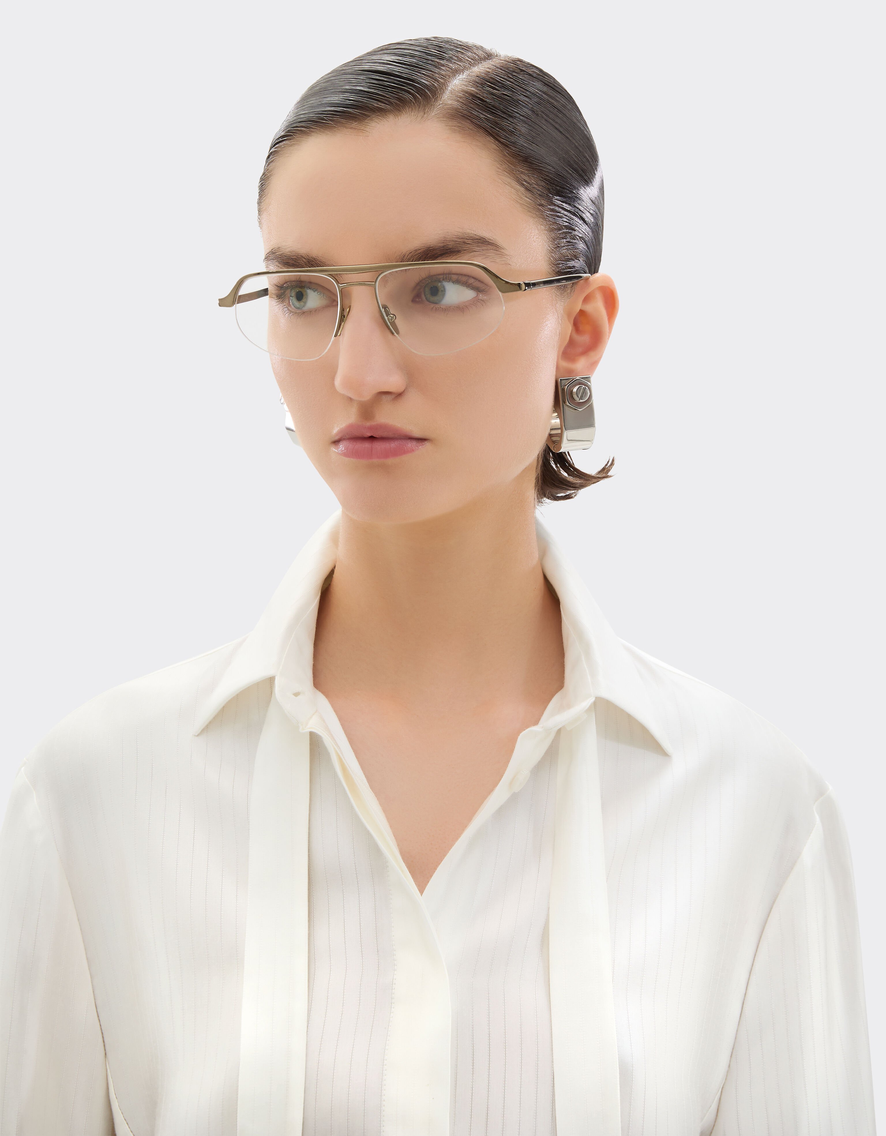 Ferrari Satin shirt with micro-stripe pattern Ivory 49930f