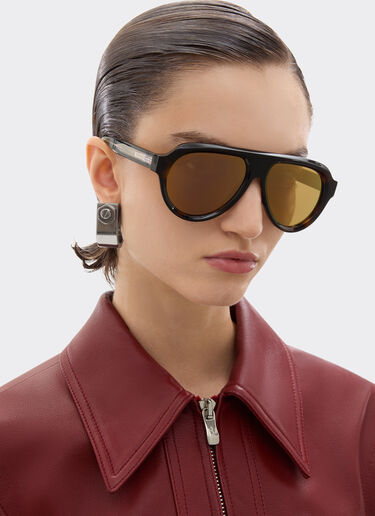 Ferrari Ferrari acetate brown tortoiseshell sunglasses with brown gold mirrored lenses Tortoiseshell LA0EWf