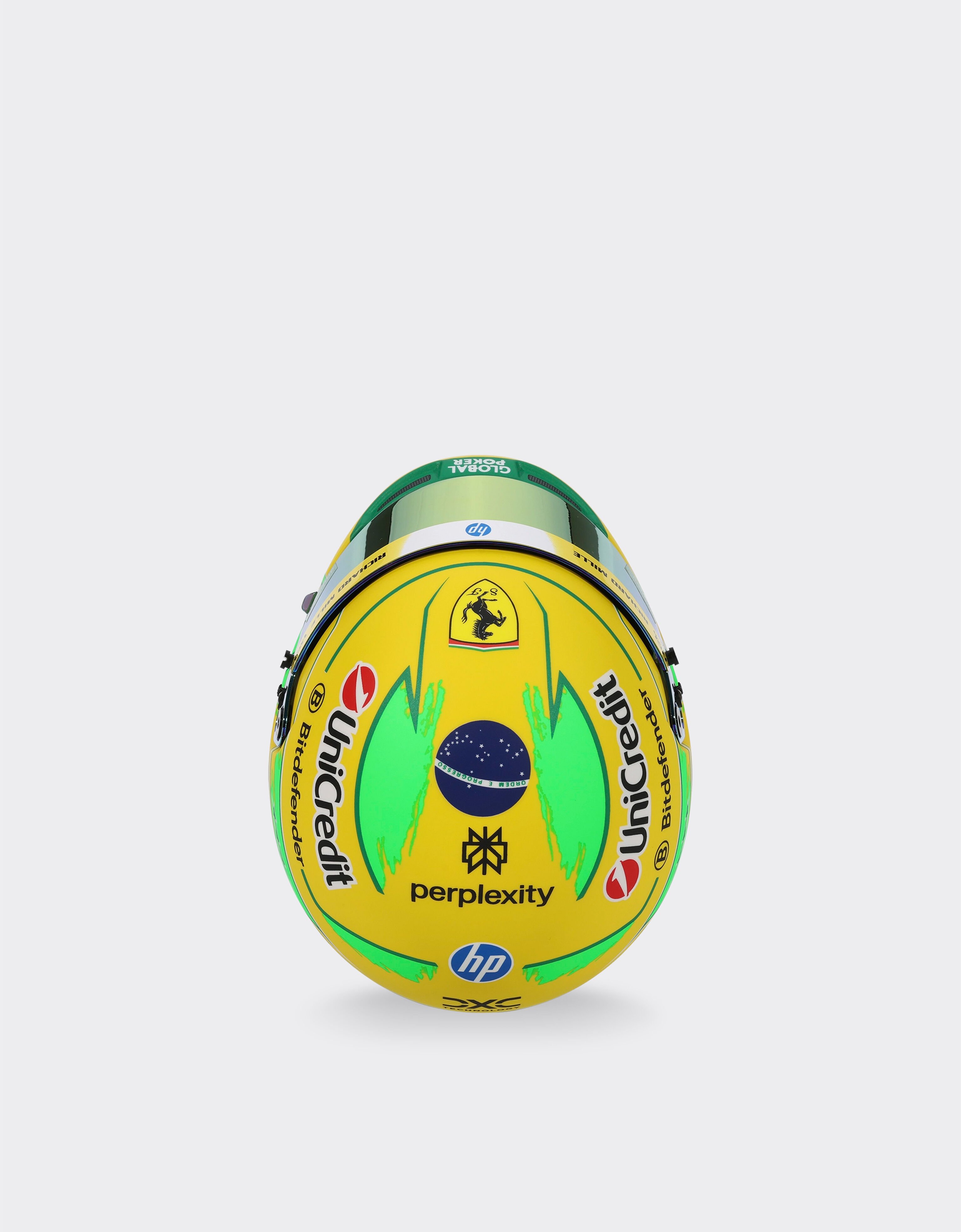 Ferrari Mini Helmet Hamilton Brazil Special Edition 2025 1:2 Scale Multicolore LA0DEf