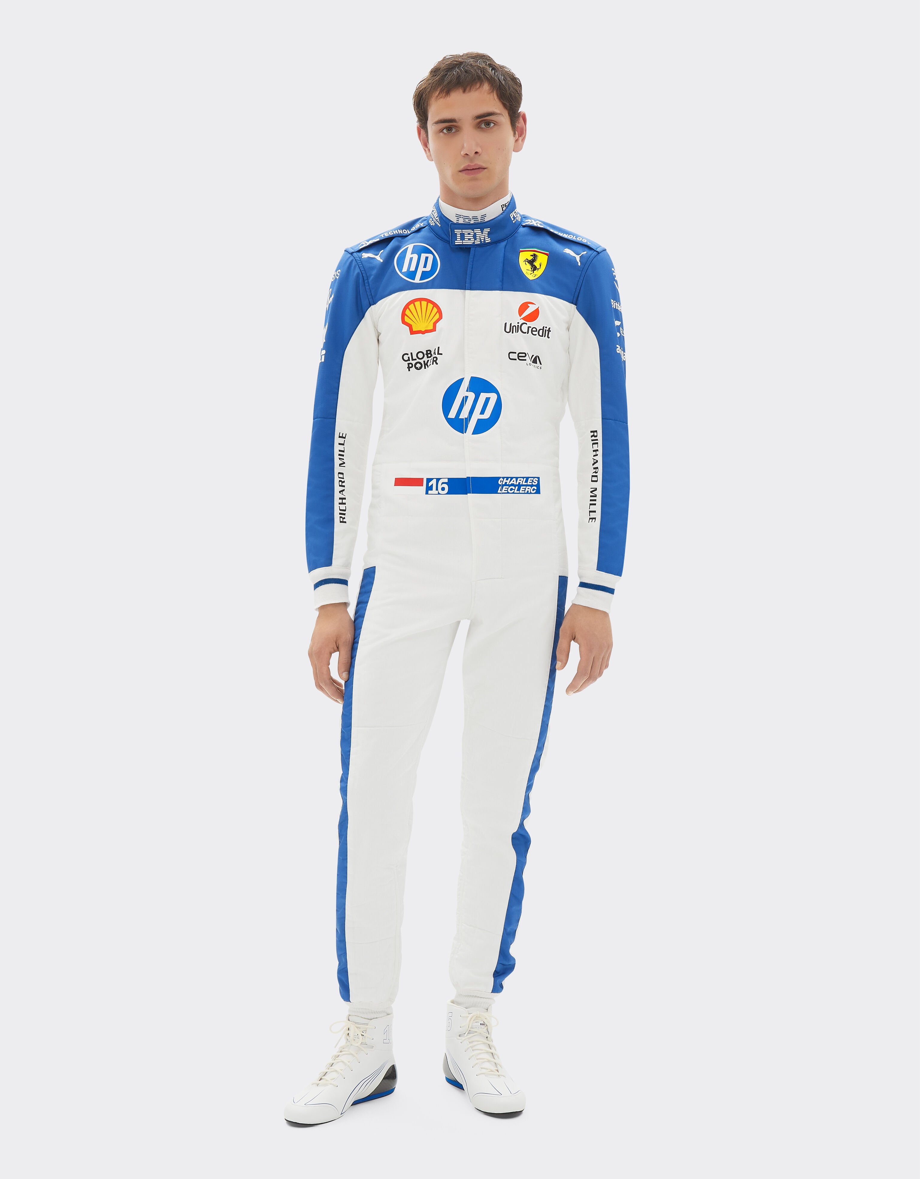 Ferrari Puma for Scuderia Ferrari Charles Leclerc racing suit Optical White LA090f