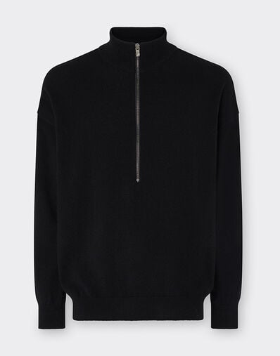 Ferrari Cashmere sweater with zip Black 21652f