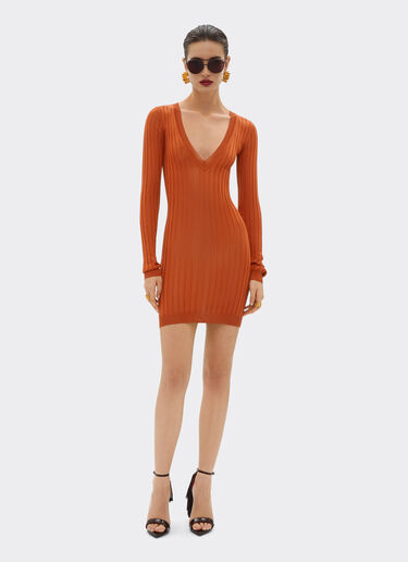 Ferrari Mini robe en maille de soie Cuir 22163f