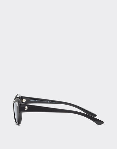 Ferrari Lunettes de soleil Ferrari en acétate noir brillant avec verres noirs polarisés Nero LA0L2f