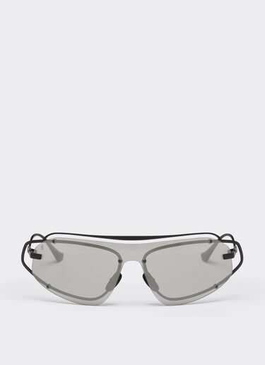 Ferrari Ferrari sunglasses in matt black titanium with silver gradient mirror grey shield Black Matt LA02Rf